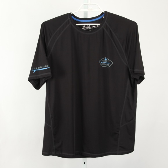 Tommy Bahama Performance Shirt Mens 2XL Black Navy Relax UV Tech UPF 30 Lot Of 2 - Picture 2 of 16